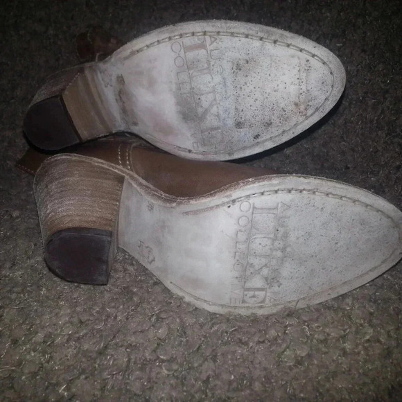 AUSTRALIA LUXE COLLECTIVE-WYNN-Cognac Braided Leather Boots-Sz 35-Excellent - Picture 9 of 9